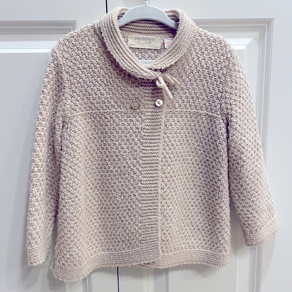 Zara girl cardigan| Beige| 2-3 years